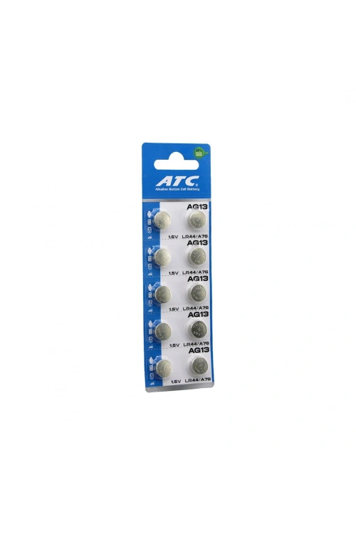 Egonex Atc Alkaline Button Battery ( Ag13 ) ( Lr-44/a76 ) ( Düğme Pil ) ( Alkalin ) ( 1.5v ) ( 10lu Kart )*400