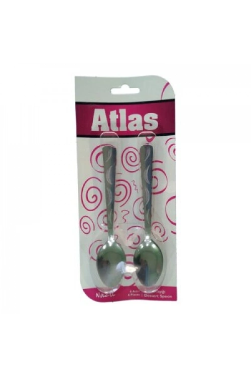 Egonex Atlas-704  6pcs Metal Tatlı Kaşık*50