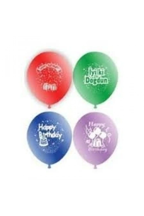 Egonex Atom ( Doğum Günü ) İyiki Doğdun Balon 12inc 100pcs*1x40