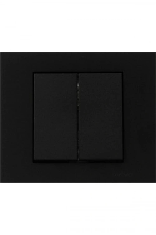 Egonex Atom ( Siyah ) Komitatörlü 2li Anahtar Priz*12x10
