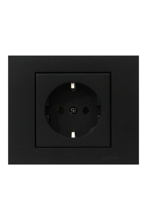 Egonex Atom ( Siyah ) Topraklı Priz*12x10