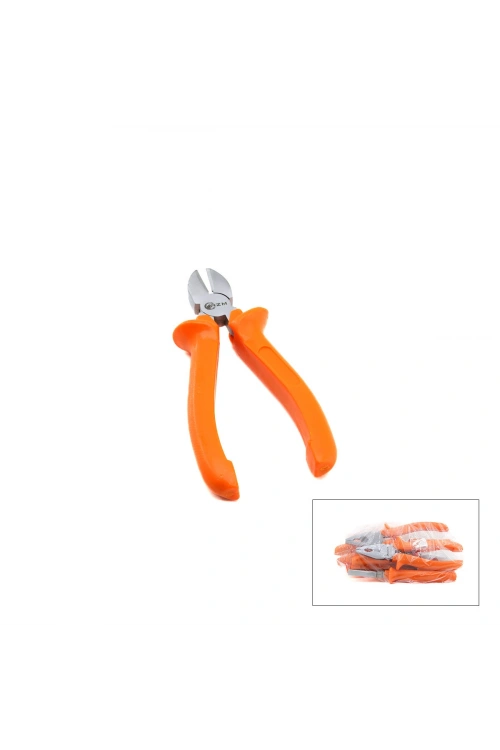 Egonex AZM ( 6 ) ( YAN KESKİ ) ( TURUNCU ) SAPLI ( Cr-V ) ( 160MM )*6X25