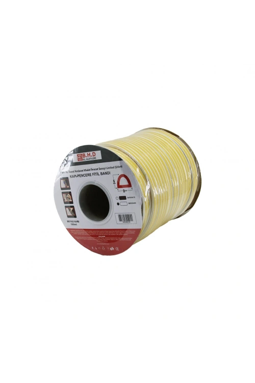 Egonex B.h.d-00480 ( Beyaz ) 100mt (2x50mt) ( Bobin Fitil ) ( Kapı & Pencere ) Bant ( D Profil ) ( 9x6mm) ( Bandı )*8