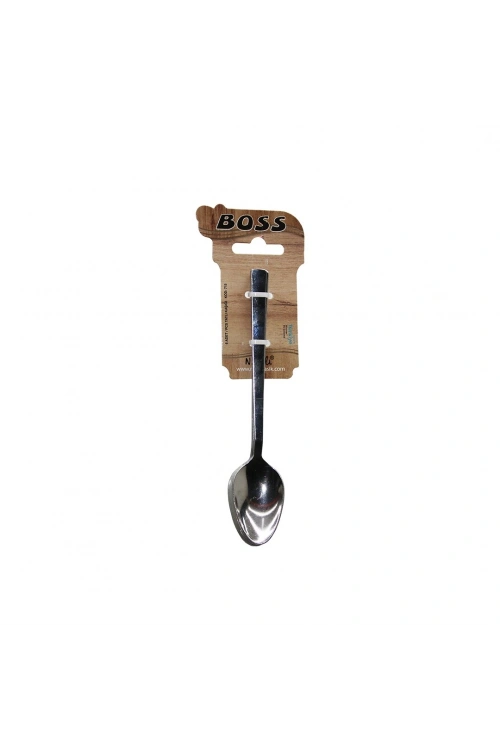Egonex Boss-715 ( 6pcs ) Eko Çubuk Sade Metal ( Tatlı Kaşık ) 2mm*100