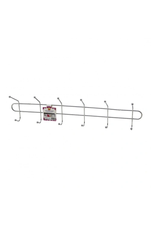 Egonex By Polat Kod-878 Lüks ( Krom ) ( 6 Kollu ) ( Duvar ) Askısı ( Mini Krom Misketli )*6x12