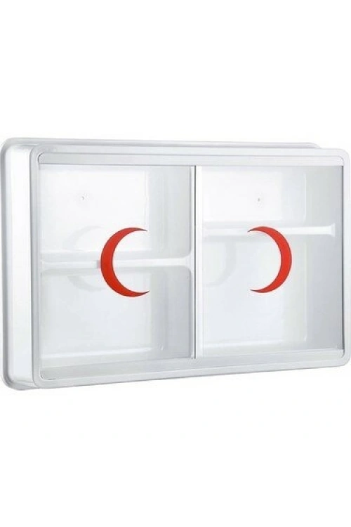 Egonex Çelik Ayna-158 ( Plastik ) ( 2 Kapaklı ) Ecza Dolabı*10