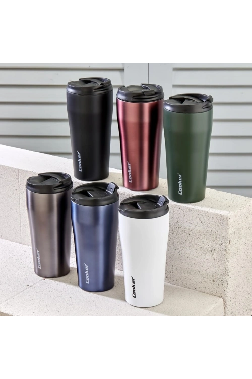 Egonex Cooker Ckr-2049 ( 400ml ) Mug Termos Bardak Renkli ( Paslanmaz Çelik & Kaydırmaz Tpr Taban & Sızdırmaz Kapak)*24