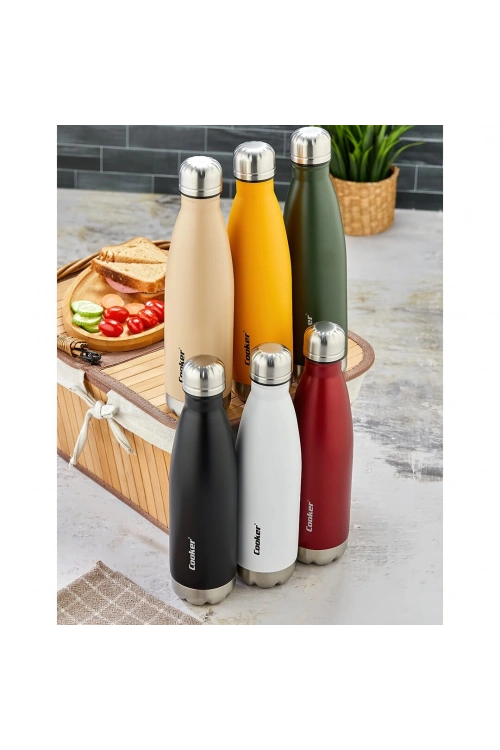 Egonex Cooker Ckr-2071 ( 500ml ) ( Renkli ) Şişe Termos ( Paslanmaz Çelik & Kaydırmaz Tpr Taban )*24