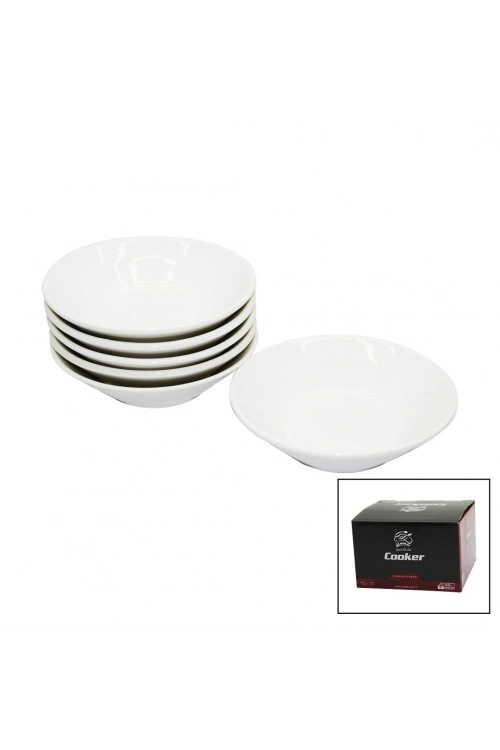 Egonex Cooker Ckr-4144 ( 6pcs ) Porselen Çay Tabak*30