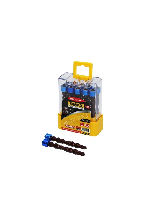 Egonex Dmax-4563 ( Ph2 X 65mm ) ( Çift Yönlü ) ( Yıldız ) Mıknatıs Uçlu Bits*10x120