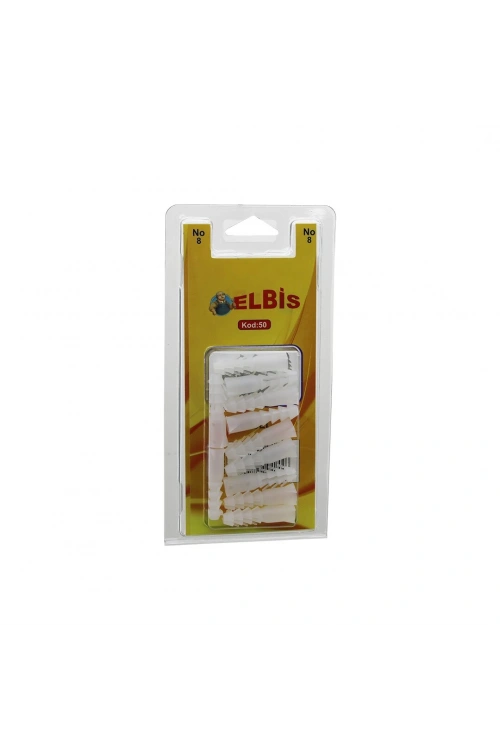 Egonex Elbis-50 ( No-8 ) Dübel Beyaz*12x24