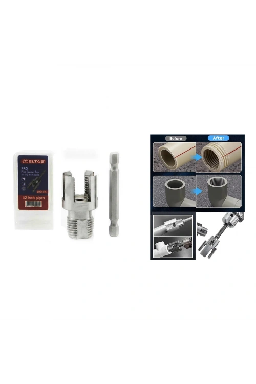 Egonex Eltaş Water Pipe Lrd-138 Plastik Su Borusu ( İç Diş Açma ) Matkap Ucu ( 1/2 )*200