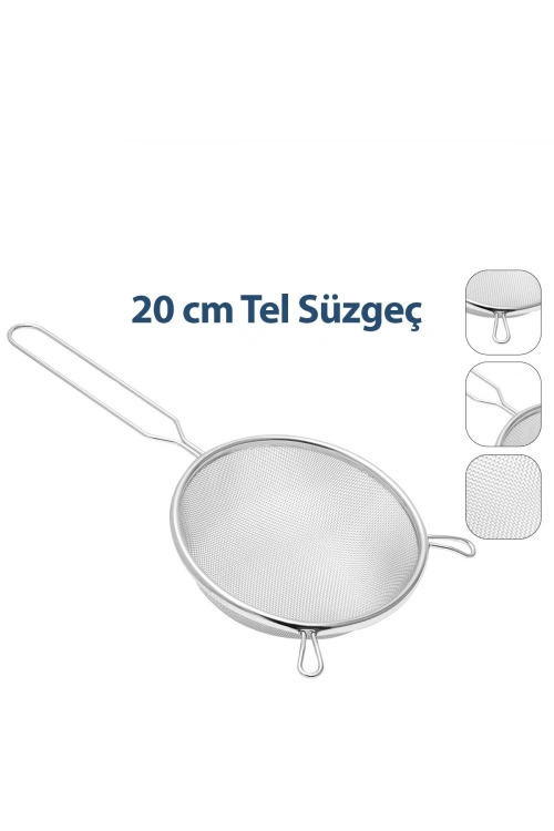 Egonex Enfa Enf-1294 ( 20cm ) Tel Süzgeç Metal Saplı Kulaklı*200
