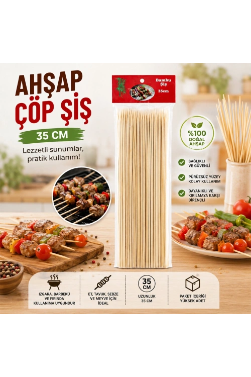 Egonex Enfa Ra-269 Ahşap Çöp Şiş ( 35cm ) ( 46pcs )*10x20