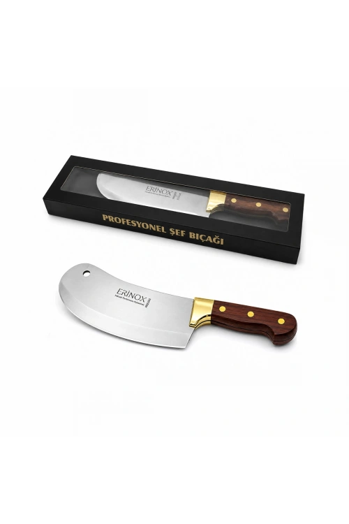 Egonex Erinox Ps-0110 ( 2 No ) ( Sarı ) ( Soğan & Kokoreç ) ( Zırh ) Satır Bıçak ( Dövme Paslanmaz Çelik )*100