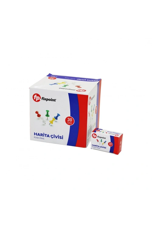 Egonex Fixpoint P-2459 ( 20pcs ) Harita Çivisi Renkli*30x20