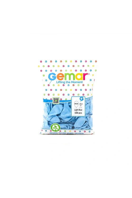 Egonex Gemar Gm-110-35 ( Metalik & Açık Mavi ) Balon ( 11 & 28cm & 100pcs )*1x50