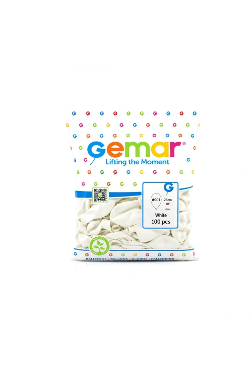 Egonex Gemar Gm-90-01 ( İç Mekan & Beyaz ) Balon ( 10 & 26cm & 100pcs )*1x100