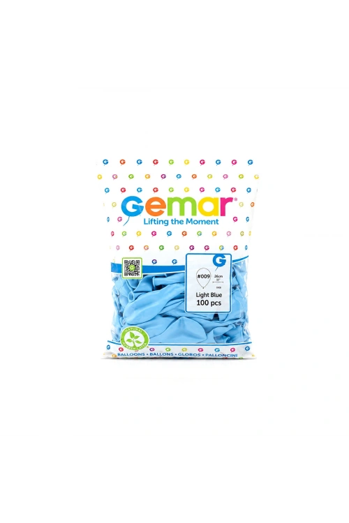 Egonex Gemar Gm-90-09 ( İç Mekan & Açık Mavi ) Balon ( 10 & 26cm & 100pcs )*1x100