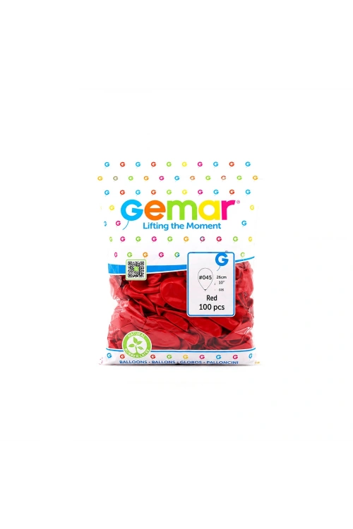 Egonex Gemar Gm-90-45 ( İç Mekan & Kırmızı ) Balon ( 10 & 26cm & 100pcs )*1x100