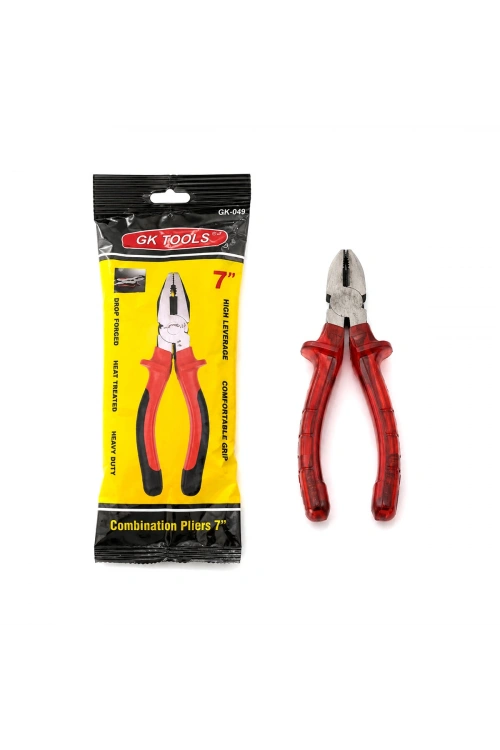 Egonex Gk Tools ( Kırmızı & Şeffaf ) ( 7 ) ( Saplı ) Yan Keski ( 180mm )*6x20