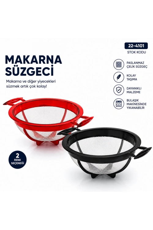 Egonex Gu-bi 0249 Küçük Makarna Süzgeci Plastik*32