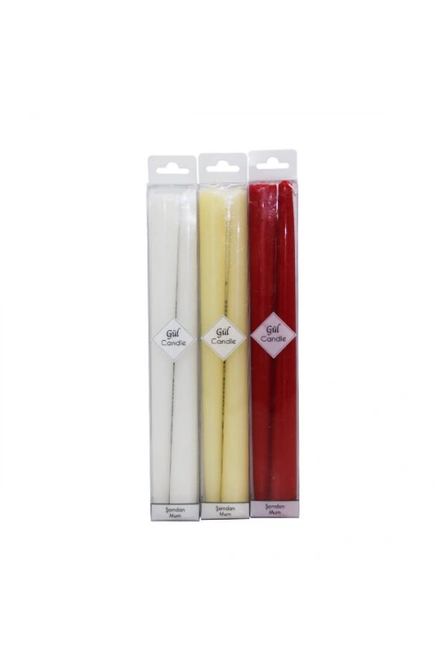Egonex Gül Candle Gl-216 ( 2pcs ) Renkli Şamdan Mum*1x70
