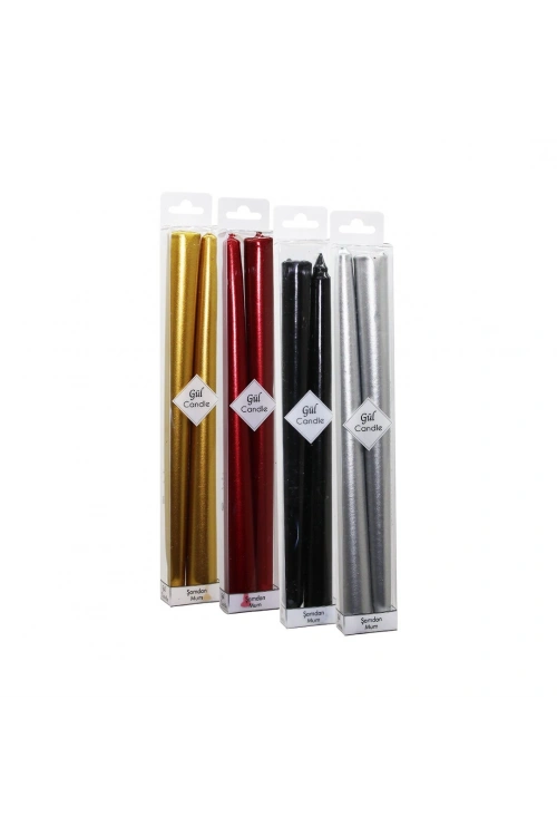 Egonex Gül Candle Gl-217 ( 2pcs ) Yaldız Şamdan Mum*1x70