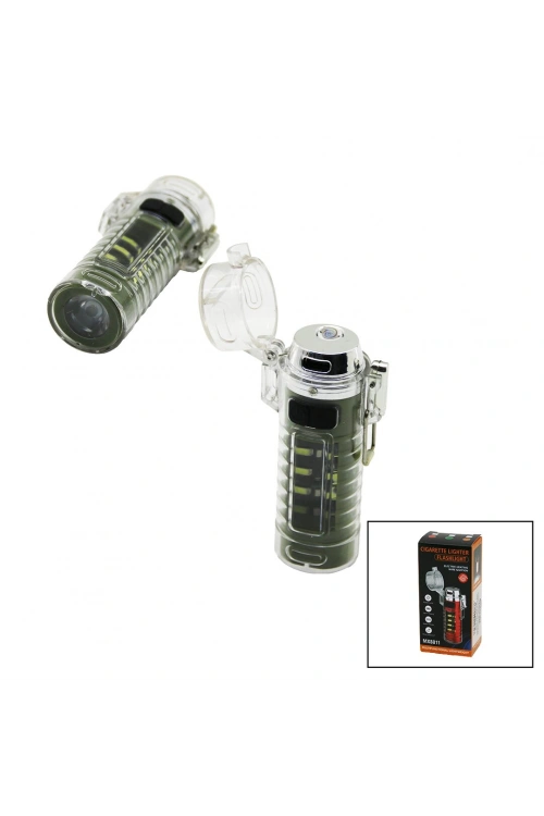 Egonex HASUBA HS-232 MX-8811 CIGARETTE LIGHTER (ÇAKMAKLI) EL FENERİ (LED+COB LED=5İN1) (USB ŞARJ) (SU GEÇİRMEZ) (KİLİTLİ ÇAKMAKLIK)*240