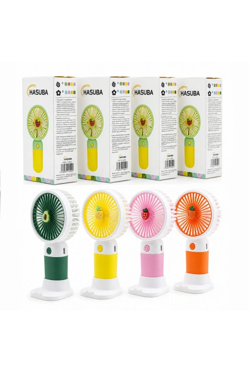 Egonex Hasuba Hs-287 Mini El Fanı ( Usb To Typc-e Şarjlı ) ( 3 Kademe Hız Ayar) ( M.üstü Ayaklı ) Vantilatör Renkli*144
