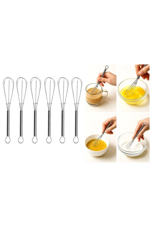 Egonex Hıgh Qualıty Yakut-10712 ( 6pcs ) ( Mini=13cm ) ( Metal ) Çırpıcı*200