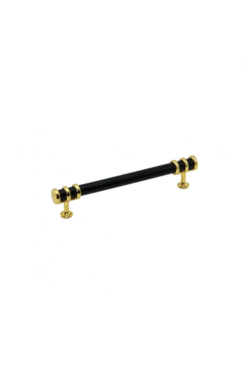 Egonex İbico-943 ( 12.8cm ) ( Yüzük Altın & Kulp Siyah ) Boru Çekmece Kulp*10x5