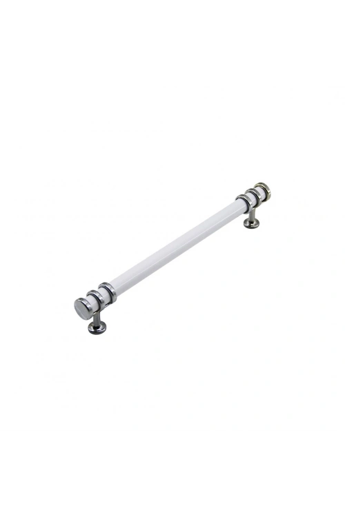 Egonex İbico-946 ( 12.8cm ) ( Yüzük Krom & Kulp Beyaz ) Boru Çekmece Kulp*10x5