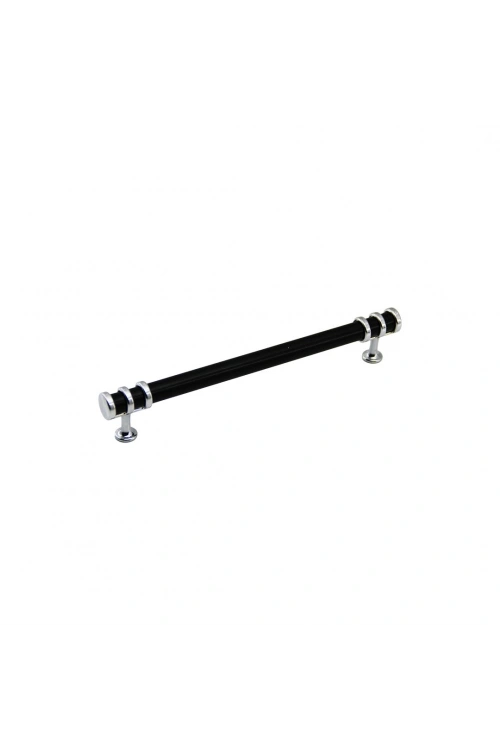 Egonex İbico-948 ( 12.8cm ) ( Yüzük Krom & Kulp Siyah ) Boru Çekmece Kulp*10x5