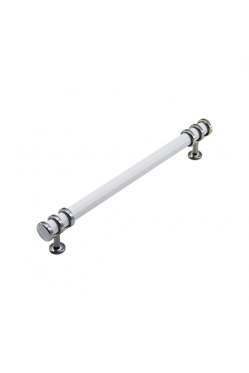 Egonex İbico-954 ( 16cm ) ( Yüzük Krom & Kulp Beyaz ) Boru Çekmece Kulp*10x5