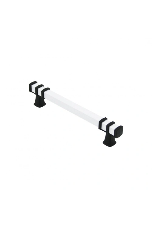 Egonex İbico-963 ( 12.8cm ) ( Yüzük Siyah & Kulp Beyaz ) ( Kare ) Çekmece Kulp*10x5