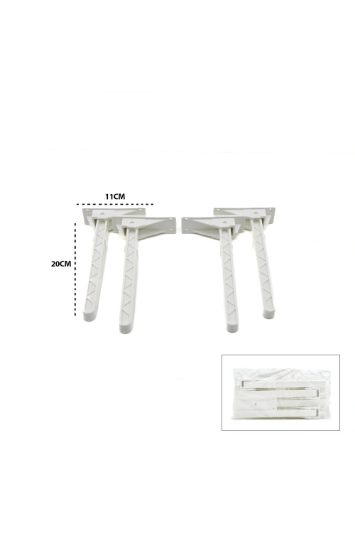 Egonex İBİCO-978 ( BEYAZ ) SOFRA AYAK ( KOMPLE PLASTİK ) ( 20CM ) ( AÇ KAPA )*4X50