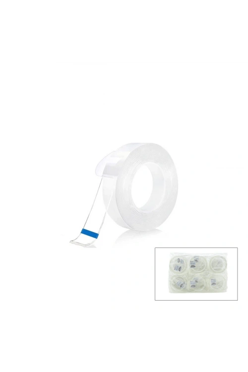 Egonex İbico İ13-087 ( 3cmx2mt ) ( Nano Bant ) Şeffaf Çift Taraflı ( Bandı )*12x12