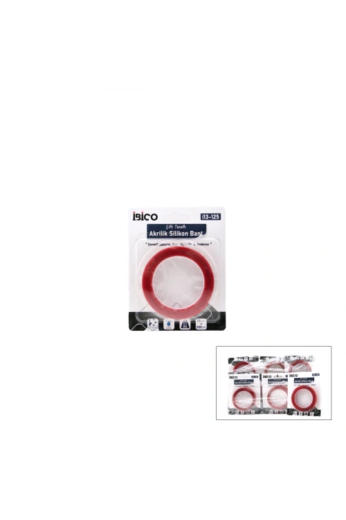 Egonex İbico İ13-125 ( 18mmx5mt ) Akrilik Silikonize Bant ( Çift Taraflı Bant ) ( Max - 5.5kg )*12x24