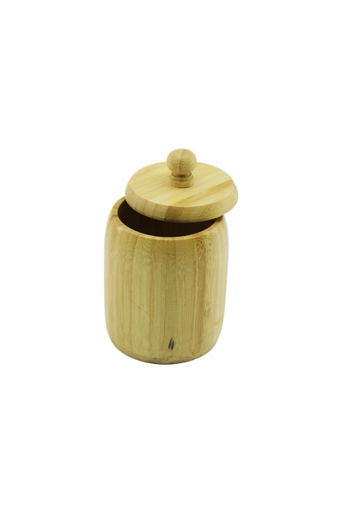 Egonex İbico İ22-230 ( No-8 ) ( Ahşap & Bambu ) ( Şekerlik Kapaklı ) ( Çap: 7.5cm ) ( Derinlik: 8.5cm )*48