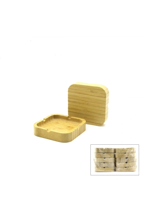 Egonex İbico İ22-399 ( Kare ) ( Ahşap & Bambu ) Küllük ( 10cm )*10x30