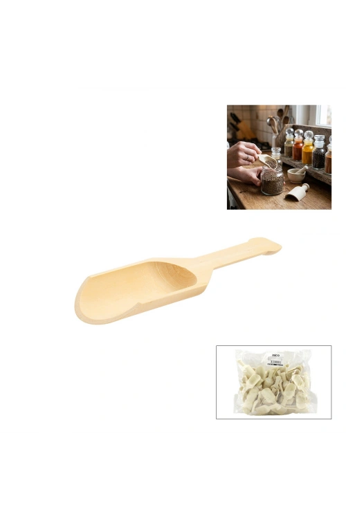 Egonex İbico İ22-404 ( 2.5cm ) ( Ahşap Bambu ) Kürek Baharat ( Kaşık & Kürek )*50x30