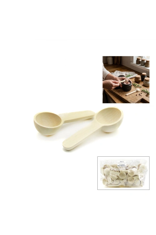 Egonex İbico İ22-405 ( 4cm ) ( Ahşap Bambu ) Kürek Baharat ( Kaşık & Kürek )*50x30