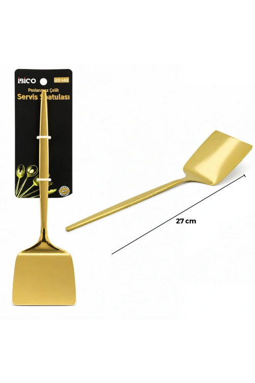 Egonex İbico İ22-453 ( 27cm ) ( Altın & Gold ) ( Metal ) ( Servis Spatula )*12x10
