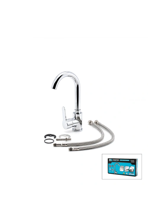 Egonex Kınetex Ktx-2639 ( Krom ) Delta Lavabo Bataryası ( Aç Kapa)*12