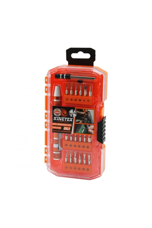 Egonex Kınetex Ktx-3149 ( 26in1 ) Bits Tornavida Uç Seti ( 24pcs Uç + 1-kalem Model T.vida Sapı + 1-uzatma Adaptörü )*10x10
