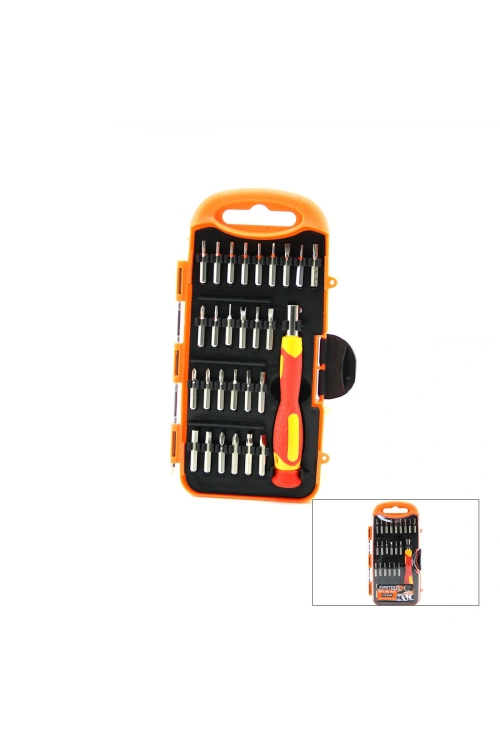 Egonex Kınetex Ktx-3449 ( 28pcs ) Saatçi Telefon Bits Tornavida Seti ( 27pcs Uç + 1-t.vida Sapı )*96