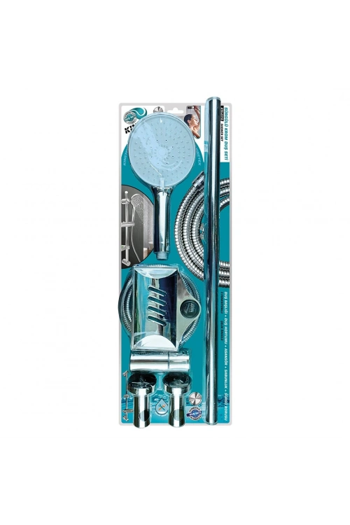 Egonex Knıtex Ktx-2316 ( Krom & Vakumlu ) Lüks  Sürgülü Duş Seti*20