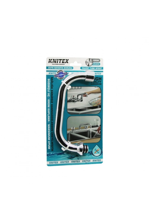 Egonex Knıtex Ktx-2372 ( Evye & Küçük & Ters U ) Batarya Borusu ( Süzgeçli Uç ) ( Krom Kaplama )*200