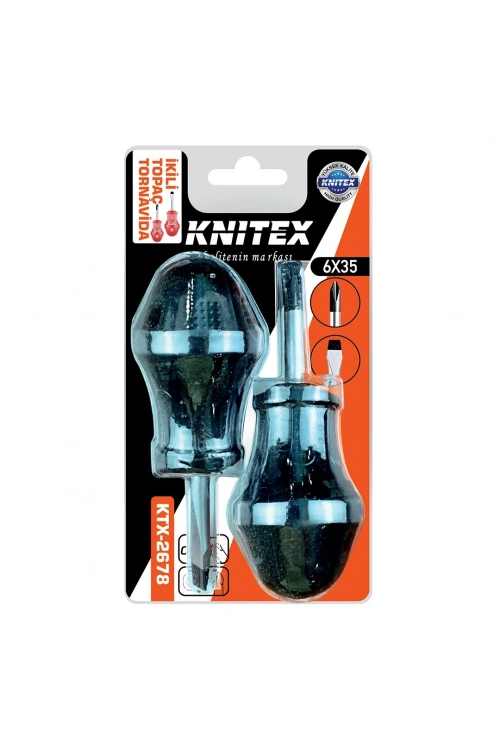 Egonex Knıtex Ktx-2678 ( 2pcs & Yıldız-düz ) Topaç Tornavida Seti 6x35*30